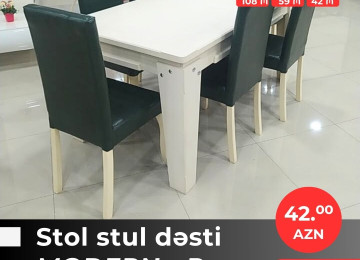 Diqqət! Onlarla çeşidlə gəldik! Stol stul dəstlərini indi 3