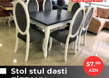 Diqqət! Onlarla çeşidlə gəldik! Stol stul dəstlərini indi 3