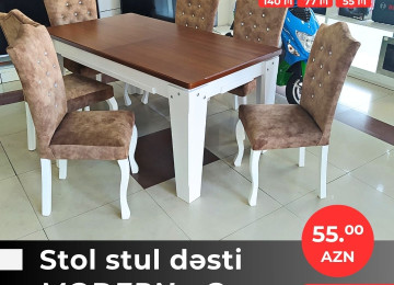 Diqqət! Onlarla çeşidlə gəldik! Stol stul dəstlərini indi 3