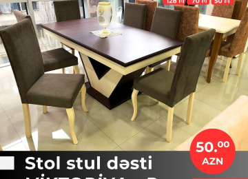 Diqqət! Onlarla çeşidlə gəldik! Stol stul dəstlərini indi 3
