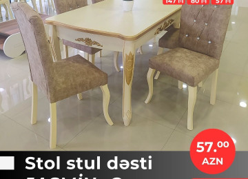Diqqət! Onlarla çeşidlə gəldik! Stol stul dəstlərini indi 3