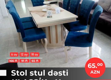 Diqqət! Onlarla çeşidlə gəldik! Stol stul dəstlərini indi 3