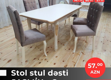Diqqət! Onlarla çeşidlə gəldik! Stol stul dəstlərini indi 3