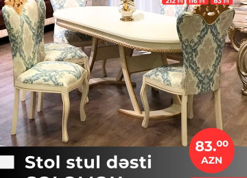 Diqqət! Onlarla çeşidlə gəldik! Stol stul dəstlərini indi 3