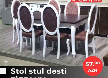 Diqqət! Onlarla çeşidlə gəldik! Stol stul dəstlərini indi 3