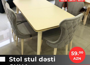 Diqqət! Onlarla çeşidlə gəldik! Stol stul dəstlərini indi 3