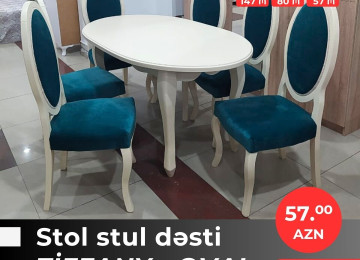 Diqqət! Onlarla çeşidlə gəldik! Stol stul dəstlərini indi 3