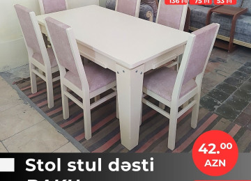 Diqqət! Onlarla çeşidlə gəldik! Stol stul dəstlərini indi 3
