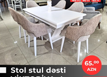 Diqqət! Onlarla çeşidlə gəldik! Stol stul dəstlərini indi 3