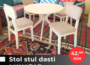 Diqqət! Onlarla çeşidlə gəldik! Stol stul dəstlərini indi 3