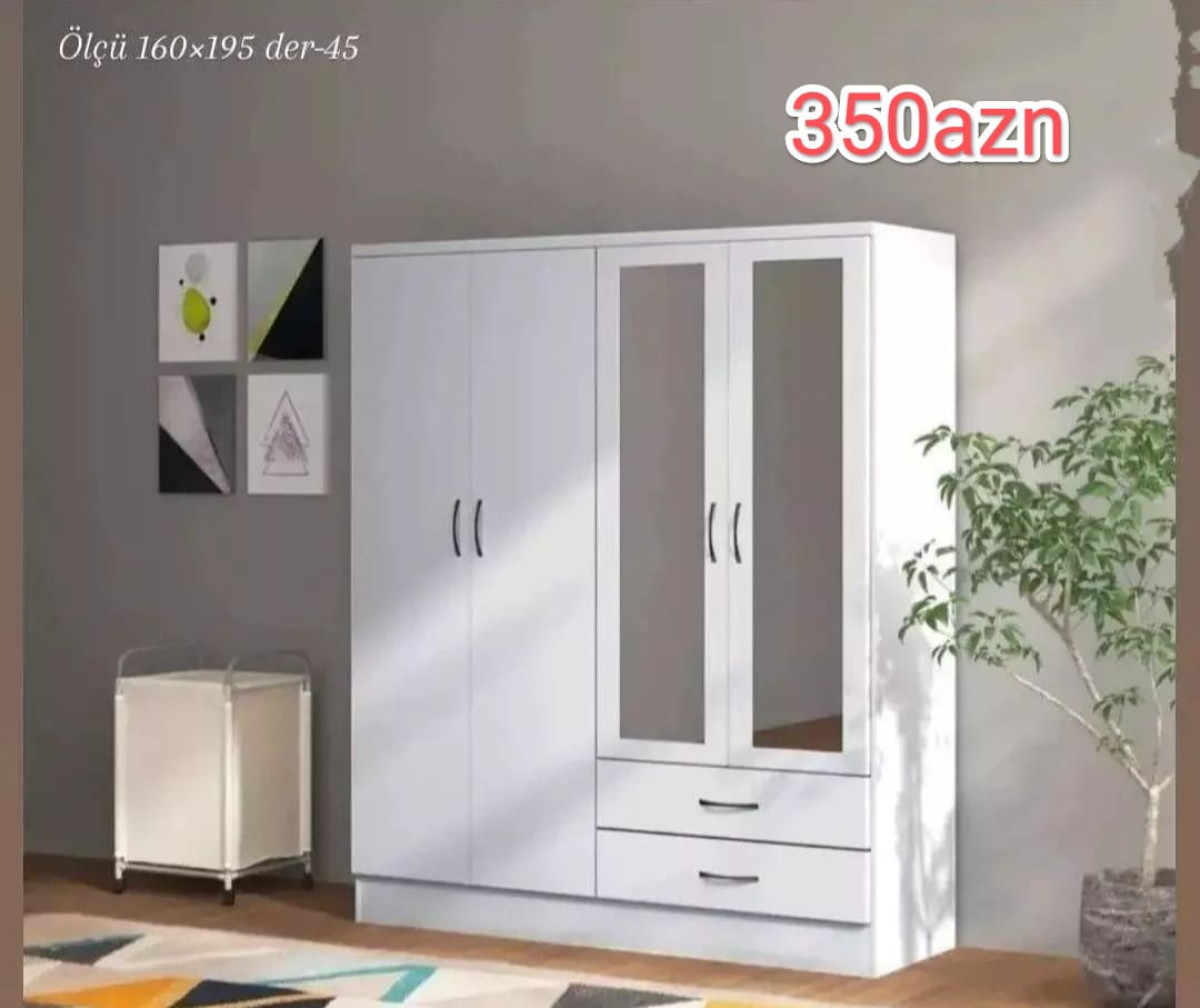 4Qapili şkaf 4Qapili şkaf Sifarişlə hazırlanır Rəng seçimi var Ölçü
