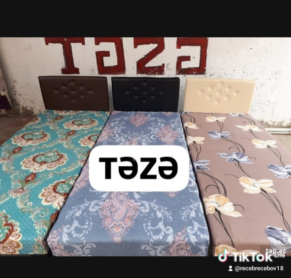 Çarpayılar Hazırı var Kravat 60 manat Taxt 110 manat Çatdırılma var