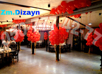 Helium sar. Magaza sar bezeyi. Achilis shar decor.