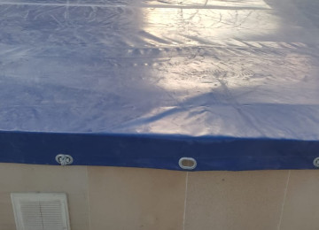 Tent. Baseyn üçün tent . Hovuz üçün tent tikilişi.