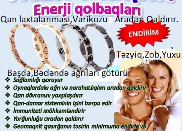 * Titan Maqnit Müalicəvi BioEnerji Qolbaqlar * -Depoda