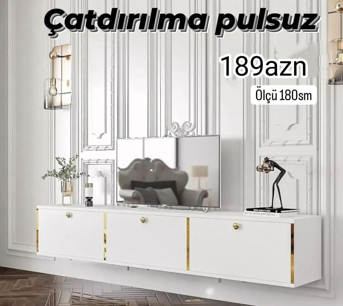 Tv stend Sifarişlə hazırlanır Rəng seçimi var Ölçü 180sm