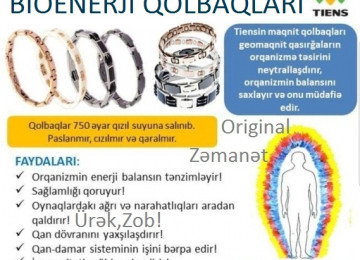 * Titan Maqnit Müalicəvi BioEnerji Qolbaqlar * -Depoda