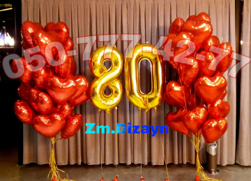 Heliyum sar. Dekor shar sifarishi. Helium şar sifarişi.