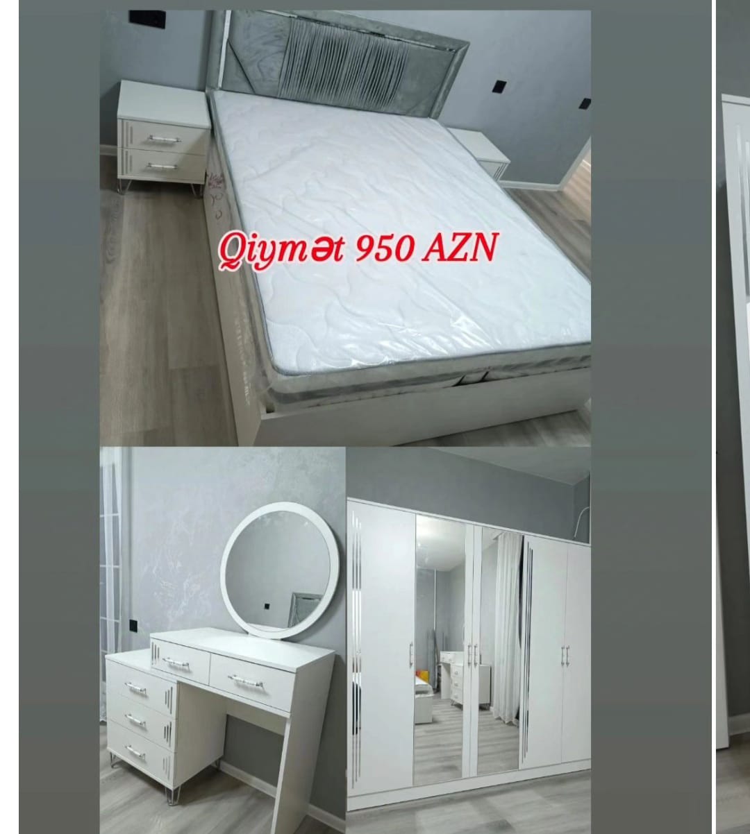 Yataq otağı dəsti Sifarişlə hazırlanır Rəng seçimi var