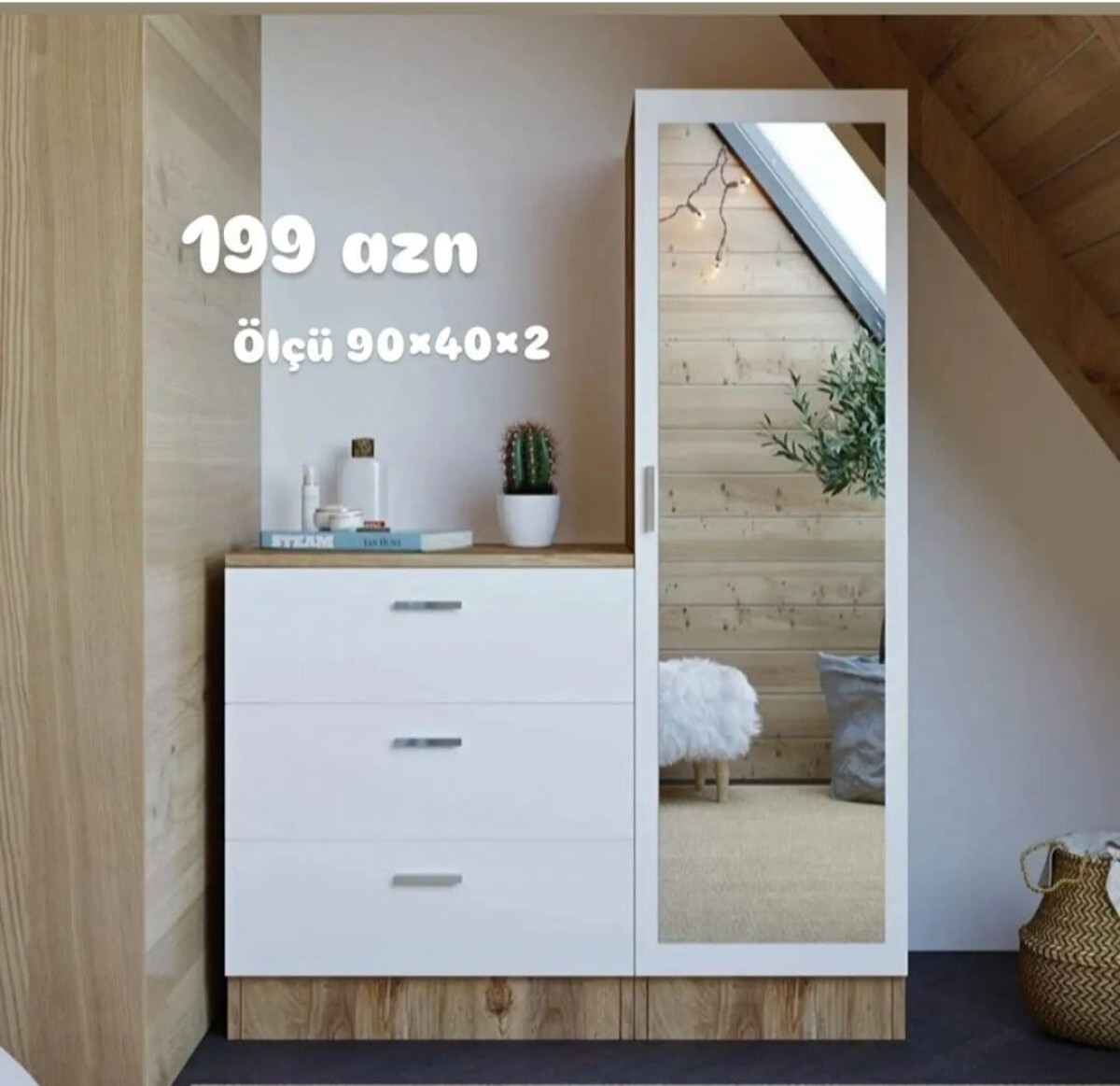Dolab Dolab Sifarişlə hazırlanır Rəng seçimi var Ölçü 90/40/200