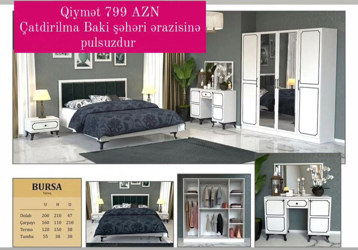 Yataq mebeli Sifarişlə hazırlanır Rəng seçimi var Taxt