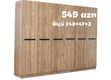 6Qapili şkaf Sifarişlə hazırlanır Rəng seçimi var Ölçü