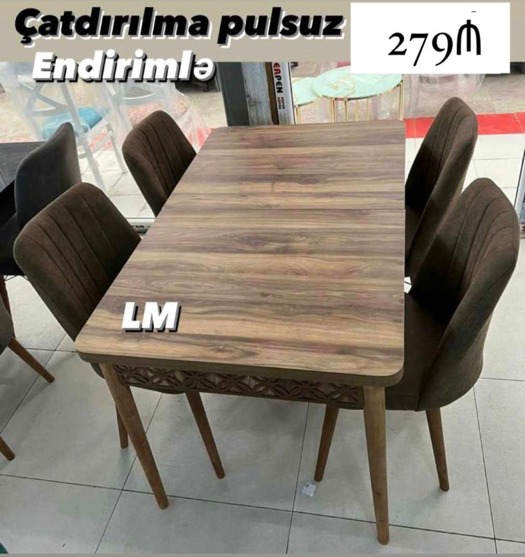 Stol stul desti *Masa dəsti* 💥 _🇹🇷 *TÜRK FABRİKA🇹🇷*_ _*ENDİRİMLƏ*_ : *279₼*