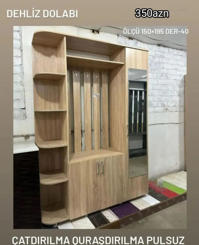 Koridor mebeli Koridor mebeli Sifarişlə hazırlanır Rəng seçimi var Ölçü