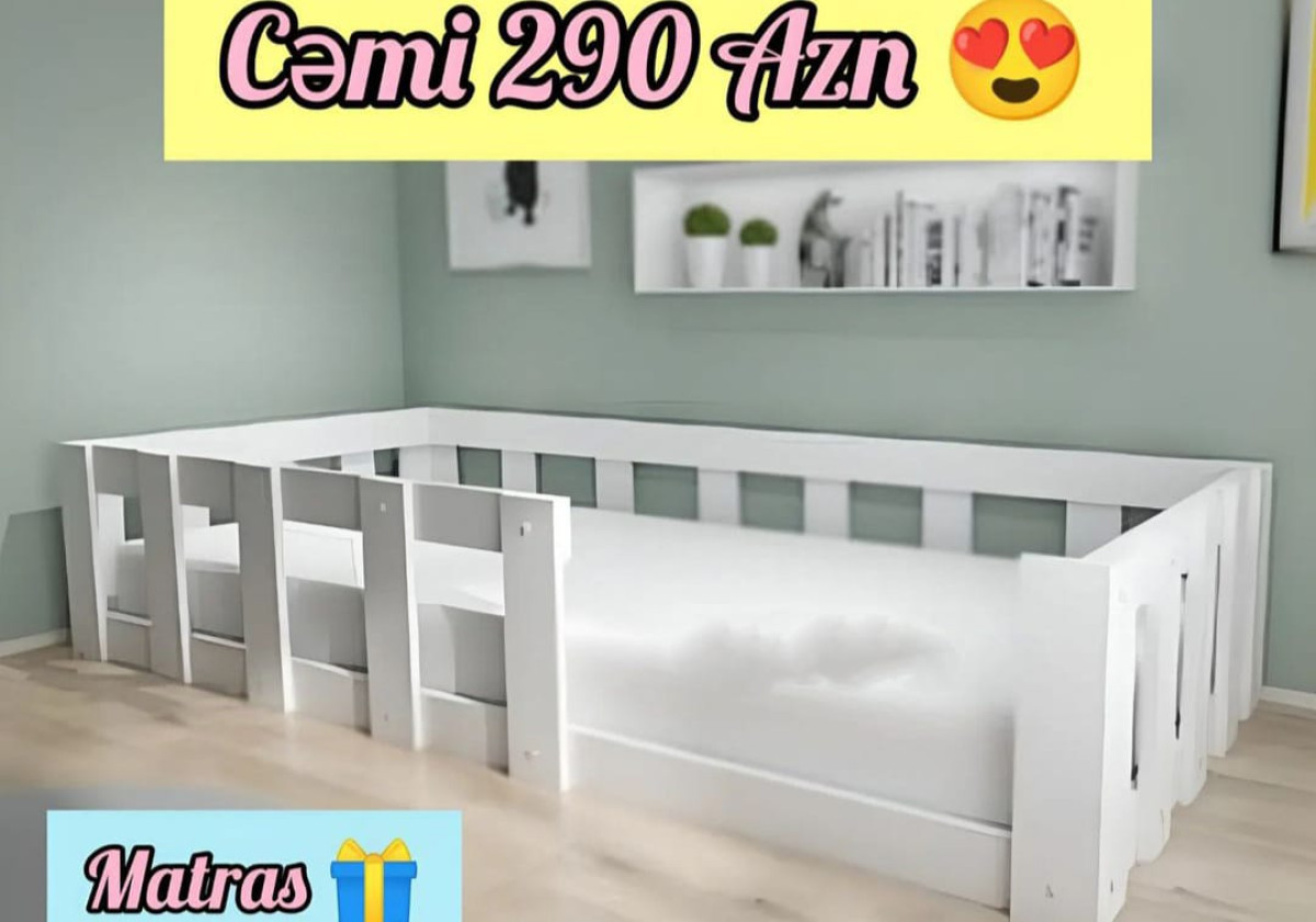 Uşaq çarpayısı Uşaq çarpayısı Sifarişlə hazırlanır Rəng seçimi var Matras