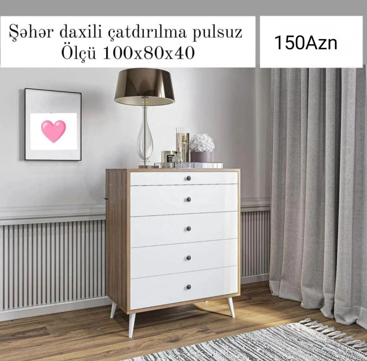 Kamod Kamod Sifarişlə hazırlanır Rəng seçimi var Ölçü 100/80/40sm