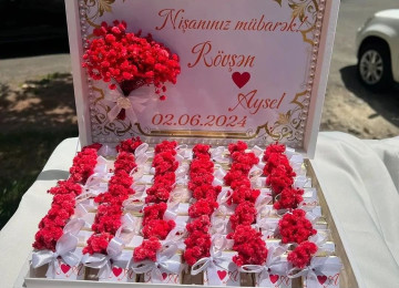 Heri konfet xoncalari sifarisle hazirlanir.Sifarisler en az