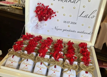 Nisan konfet xoncalari sifarisle hazirlanir.Sifarisler en