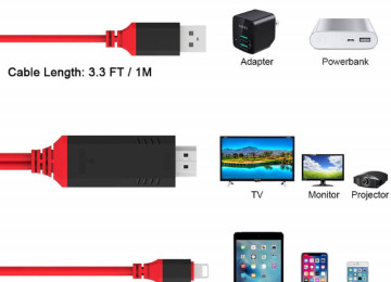 Yeni. Çatdırılma var 1080P HDMI HDTV kabel iphone 8 7 6s 5s