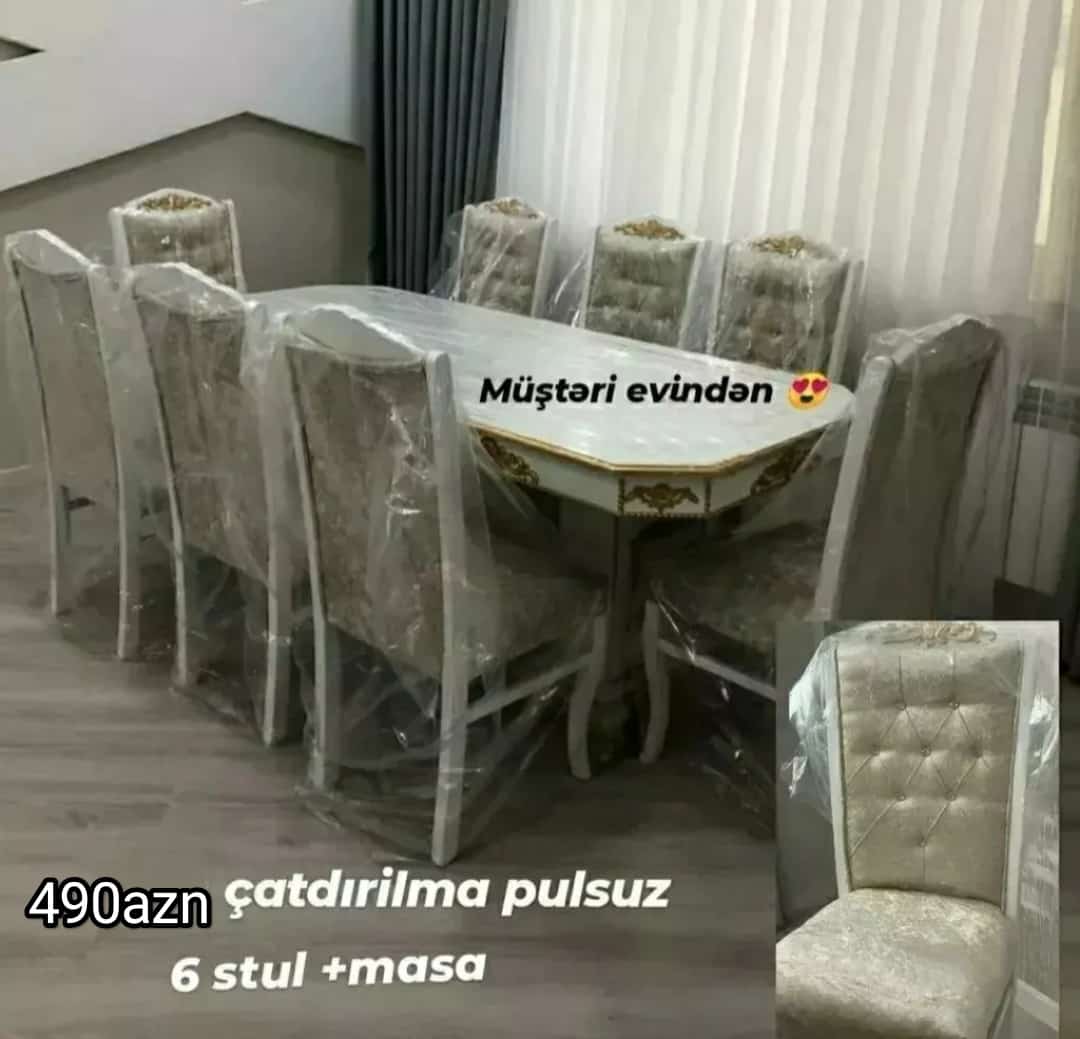 Masa və oturacaqlar Sifarişlə hazırlanır Rəng seçimi var