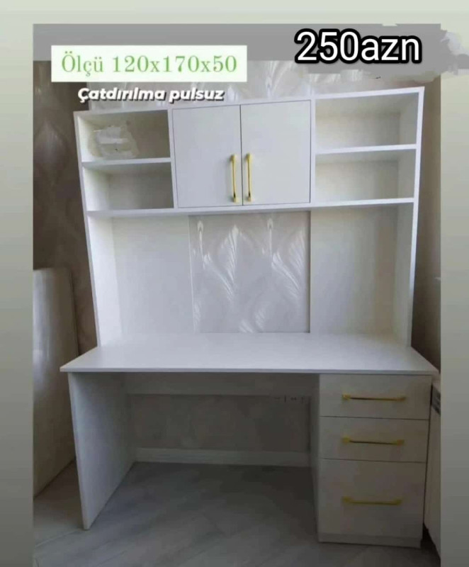 Yazı masası Yazı masası Sifarişlə hazırlanır Rəng seçimi var Ölçü