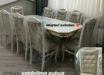 Masa və oturacaqlar Sifarişlə hazırlanır Rəng seçimi var