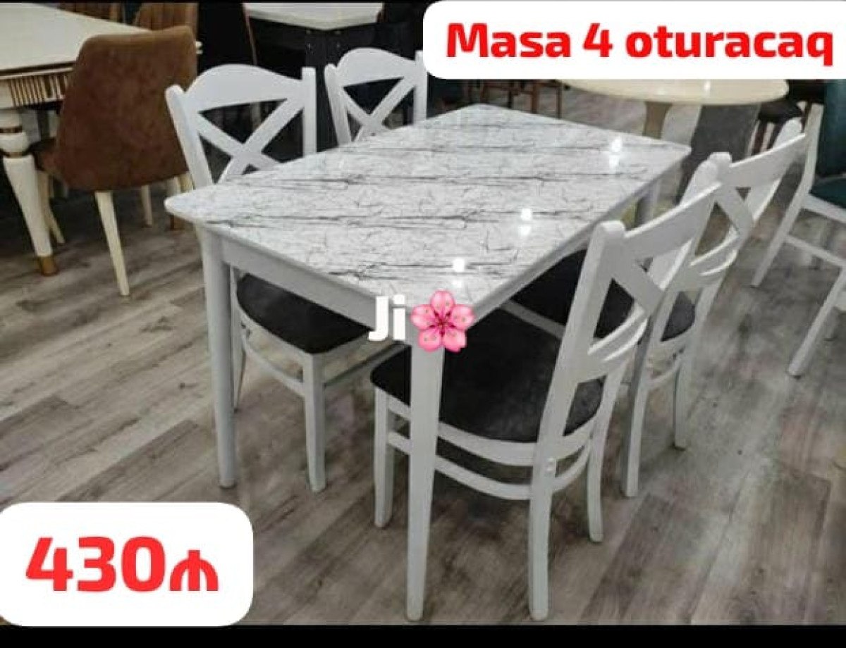 Stol stul dəsti kuxna üçün Yeni ve Sifarişle Stol stul dəsti Rəng seçimi var