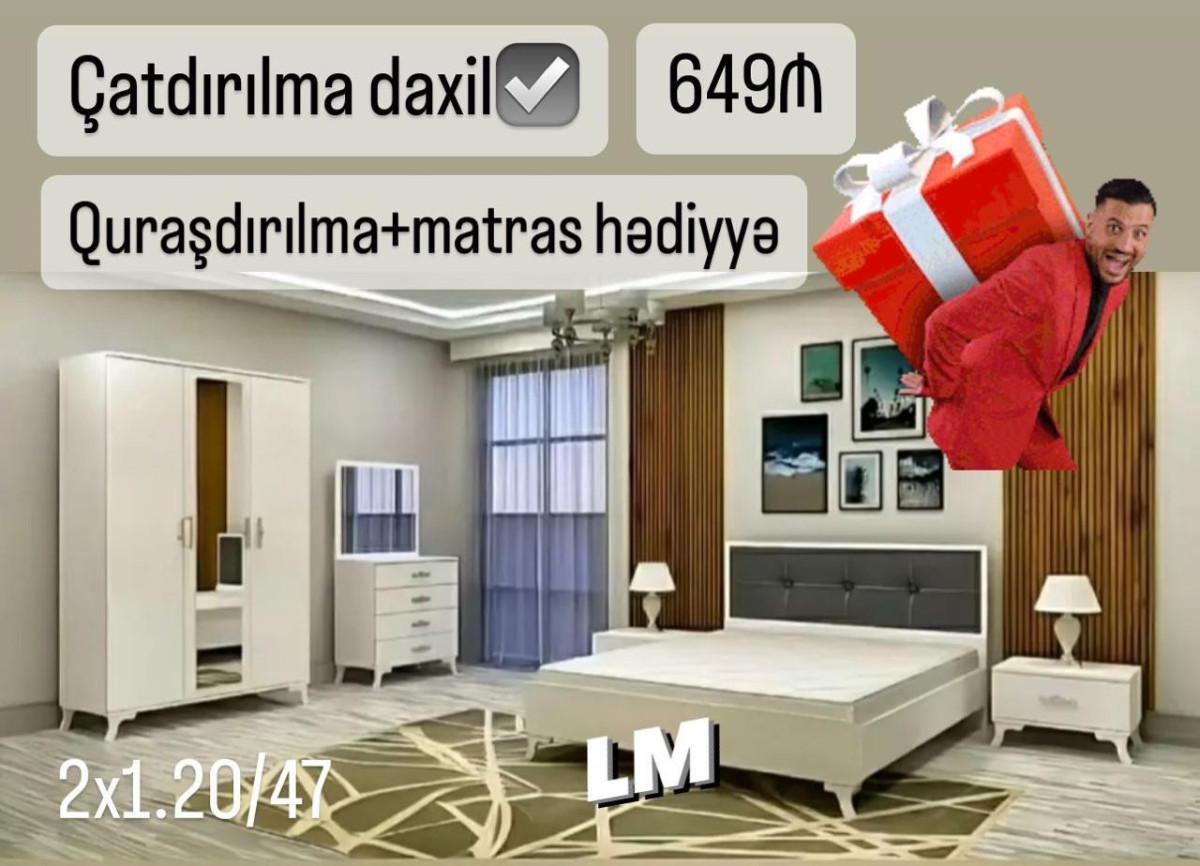 Yataq otağı mebeli *Yataq dəsti* *Sifarişlə və yeni* Qiymət : *649₼* Dəstə