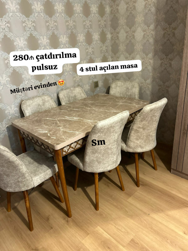 Stol stul desti kuxna üçün 🇹🇷Turkiye istehsali. Metbex masa desti Masa 4oturacaq Masa