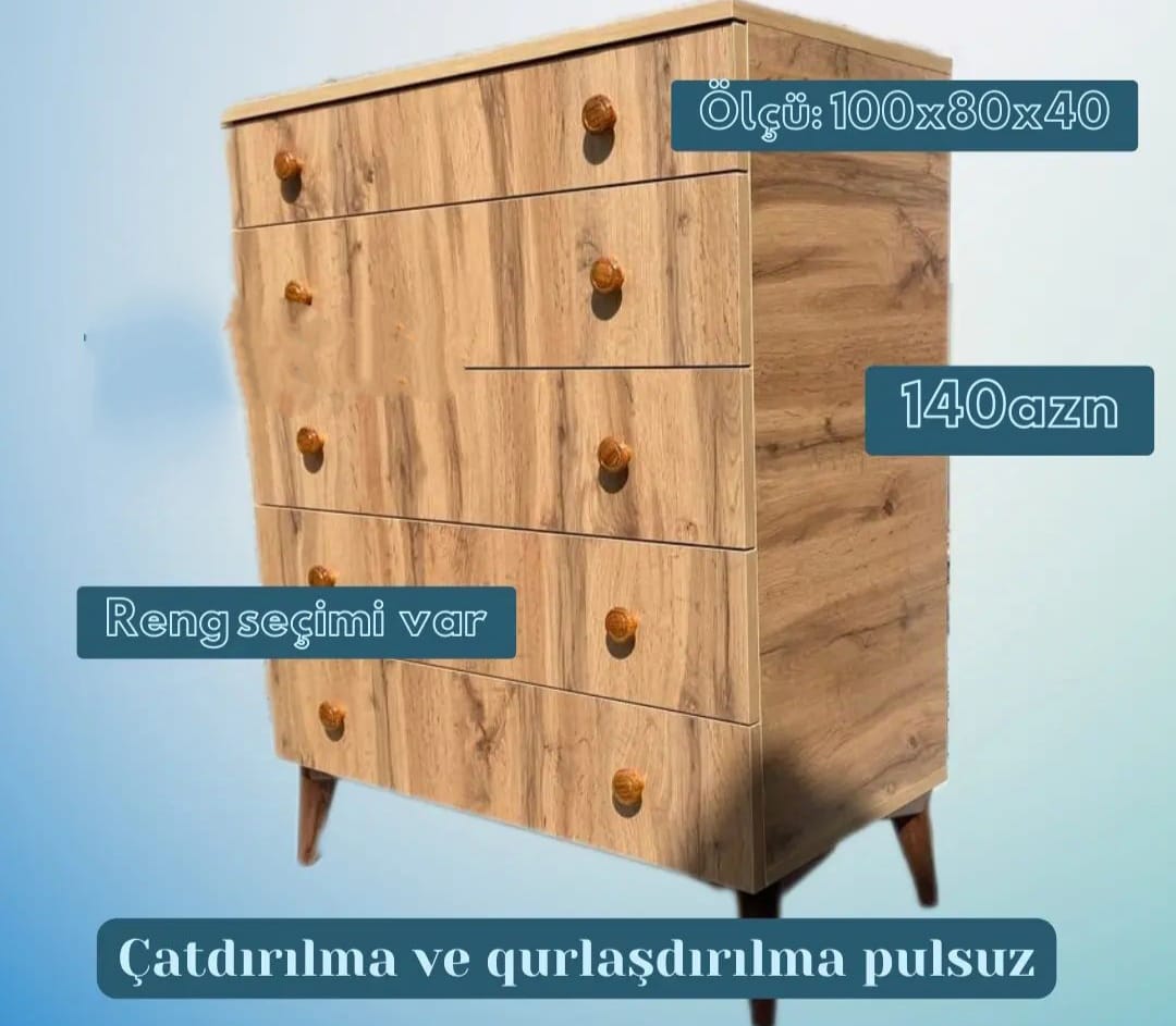 Kamod Sifarişlə hazırlanır Rəng seçimi var Ölçü 100/80/40