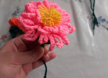 Elde saplarla toxuyuram.Her dibcekde 17gul var..Sunide olsa