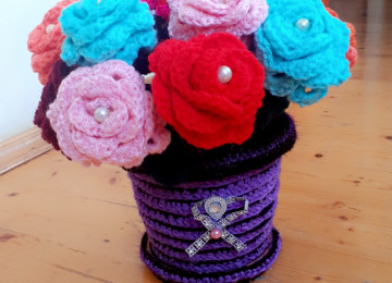 Elde saplarla toxuyuram.Her dibcekde 17gul var..Sunide olsa