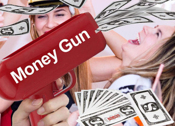 Деньгомет – это игрушечное оружие, стреляющее купюрами. Оно