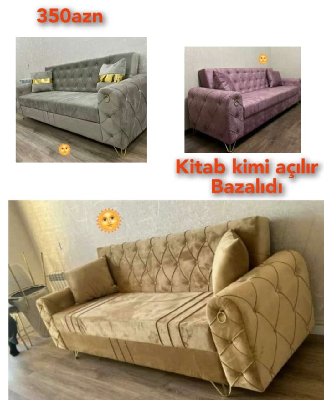 Divan Sifarişlə hazırlanır Rəng seçimi var Açılır, Bazalidi