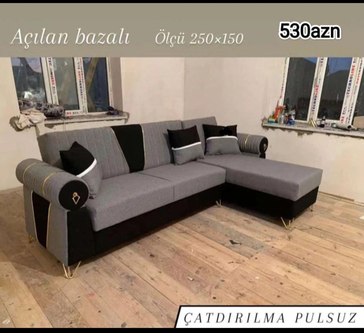 Künc divan Künc divan Sifarişlə hazırlanır Rəng seçimi var Ölçü