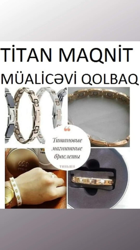 * Titan Maqnit Müalicəvi BioEnerji Qolbaqlar * -Depoda