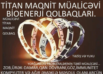 * Titan Maqnit Müalicəvi BioEnerji Qolbaqlar * -Depoda