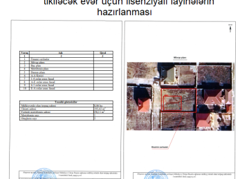Bütün növ tikintilərin memarlıq layihələrinin, cizgi və