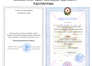 Bütün növ tikintilərin memarlıq layihələrinin, cizgi və