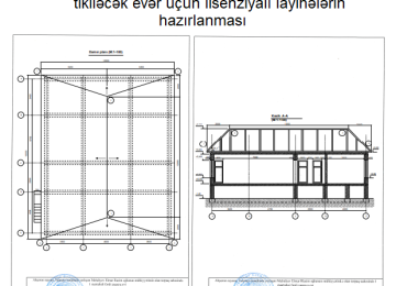Bütün növ tikintilərin memarlıq layihələrinin, cizgi və